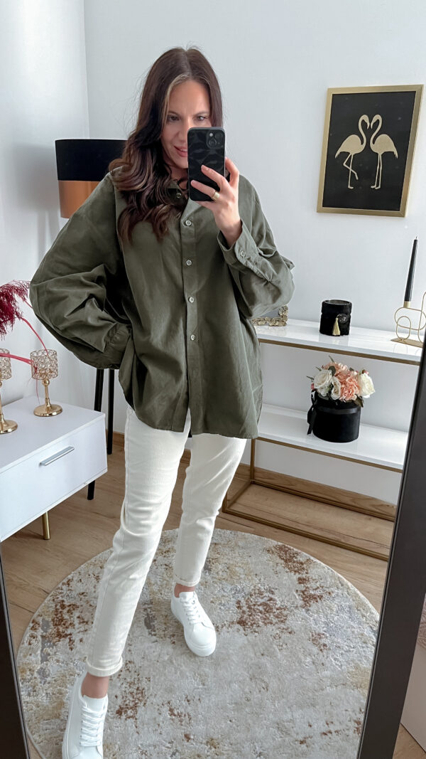 Koszula Sztruksowa Oversize Khaki - obrazek 2