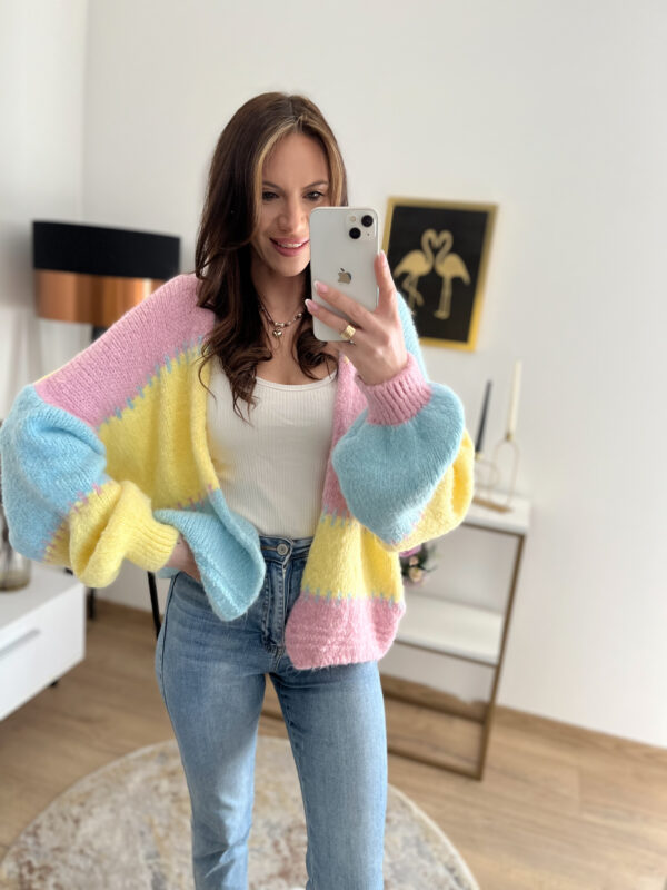 Sweter Kardigan Domino Pastel