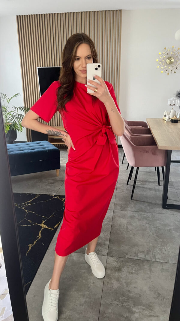 Sukienka Karina Czerwona - obrazek 3