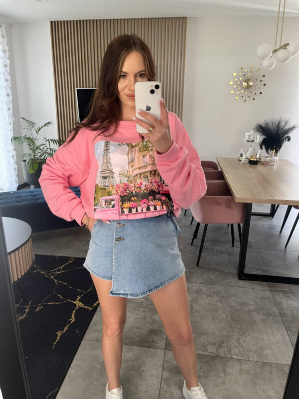 Bluza Paris Różowa - obrazek 2