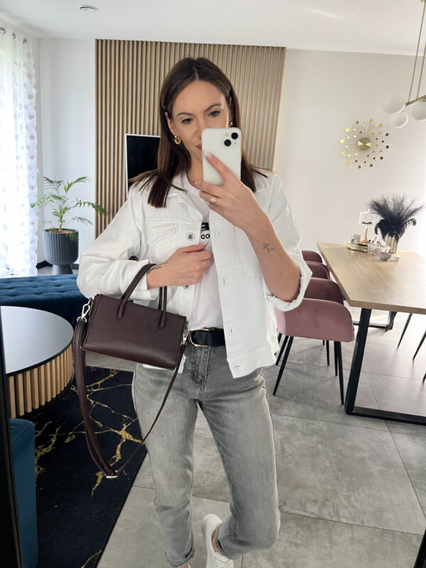 Kurtka Roco Jeansowa Biała