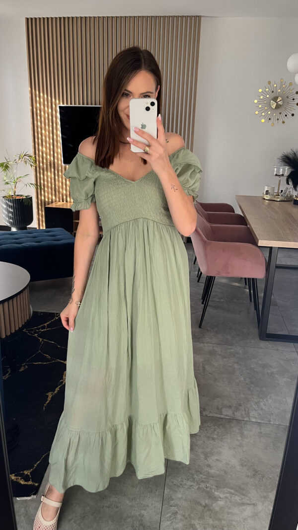 Sukienka Veste Matcha - obrazek 3