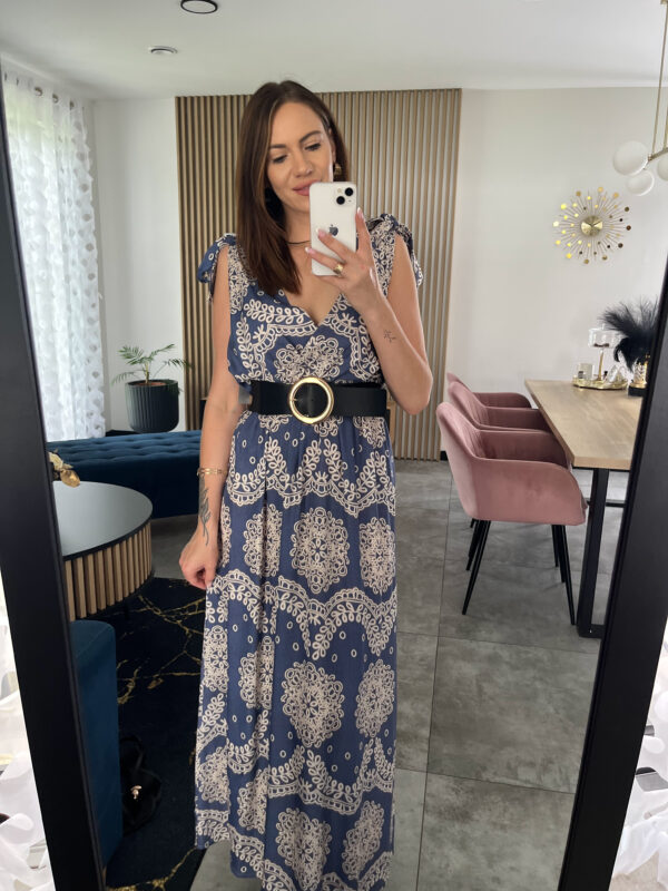 Sukienka Maxi Ania Niebieska - obrazek 2