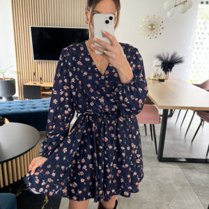 Sukienka Kasia Granatowa w Kwiatki