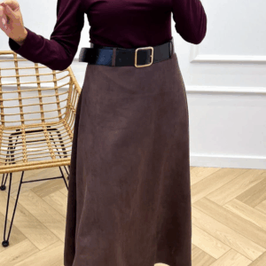 Spódnica Midi Czekolada